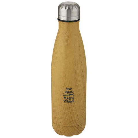 Cove 500 ml Kupfer-Vakuum Isolierflasche in Holzoptik, heather natur bedrucken, Art.-Nr. 10068306