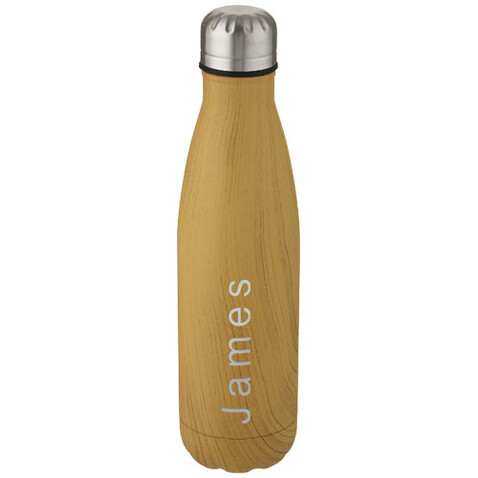 Cove 500 ml Kupfer-Vakuum Isolierflasche in Holzoptik, heather natur bedrucken, Art.-Nr. 10068306