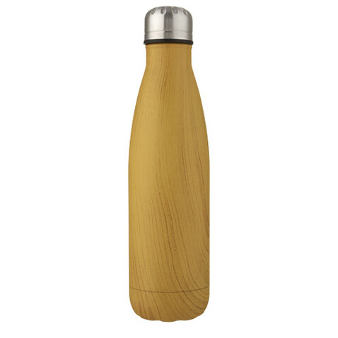Cove 500 ml Kupfer-Vakuum Isolierflasche in Holzoptik, heather natur bedrucken, Art.-Nr. 10068306