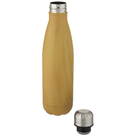 Cove 500 ml Kupfer-Vakuum Isolierflasche in Holzoptik, heather natur bedrucken, Art.-Nr. 10068306