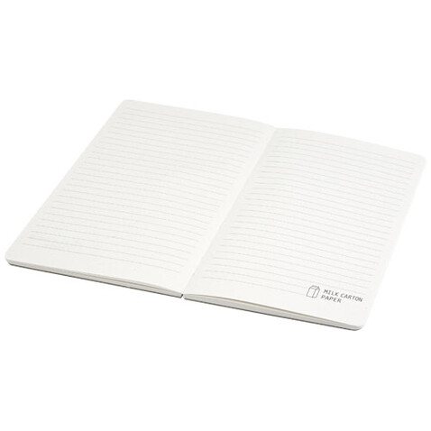 Dairy Dream A5 Notizbuch aus recyceltem Milchkarton, offwhite bedrucken, Art.-Nr. 10778502