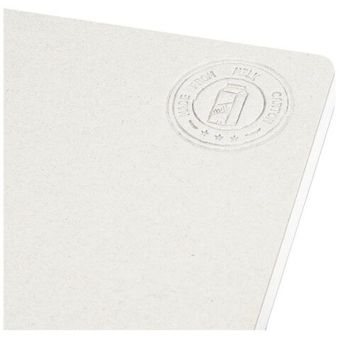 Dairy Dream A5 Notizbuch aus recyceltem Milchkarton, offwhite bedrucken, Art.-Nr. 10778502