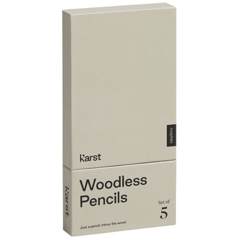 Karst® 5er-Pack 2B holzlose Graphitstifte, grau bedrucken, Art.-Nr. 10779382