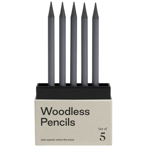 Karst® 5er-Pack 2B holzlose Graphitstifte, grau bedrucken, Art.-Nr. 10779382