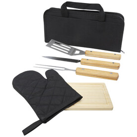 Gratar 5-teiliges Grillset, natural bedrucken, Art.-Nr. 11326406 Gratar 5-teiliges Grillset, natural bedrucken, Art.-Nr. 11326406