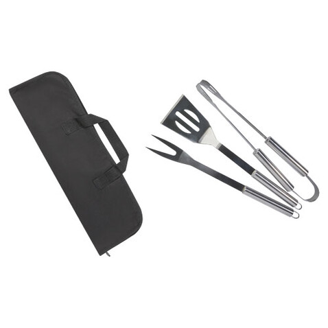 Barcabo 3-teiliges Grillset, silber bedrucken, Art.-Nr. 11326581