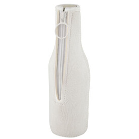 Fris Flaschenmanschette aus recyceltem Neopren, weiss bedrucken, Art.-Nr. 11328701