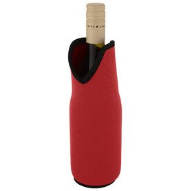 Nomen Weinmanschette aus recyceltem Neopren, rot bedrucken, Art.-Nr. 11328821