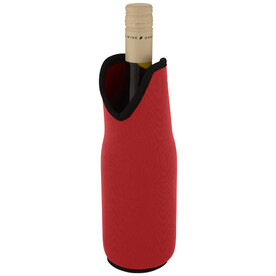 Nomen Weinmanschette aus recyceltem Neopren, rot bedrucken, Art.-Nr. 11328821