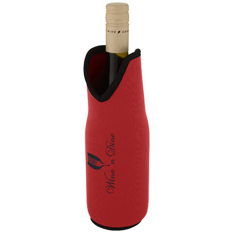 Nomen Weinmanschette aus recyceltem Neopren, rot bedrucken, Art.-Nr. 11328821