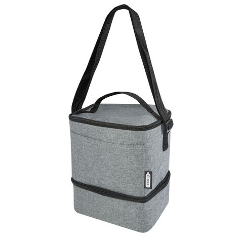Tundra GRS rPET Lunch Kühltasche für 9 Dosen 9L, heather grau bedrucken, Art.-Nr. 12061580