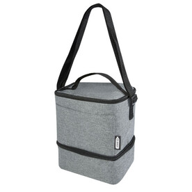 Tundra GRS rPET Lunch Kühltasche für 9 Dosen 9L, heather grau bedrucken, Art.-Nr. 12061580