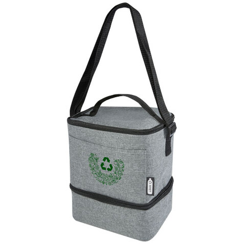 Tundra GRS rPET Lunch Kühltasche für 9 Dosen 9L, heather grau bedrucken, Art.-Nr. 12061580