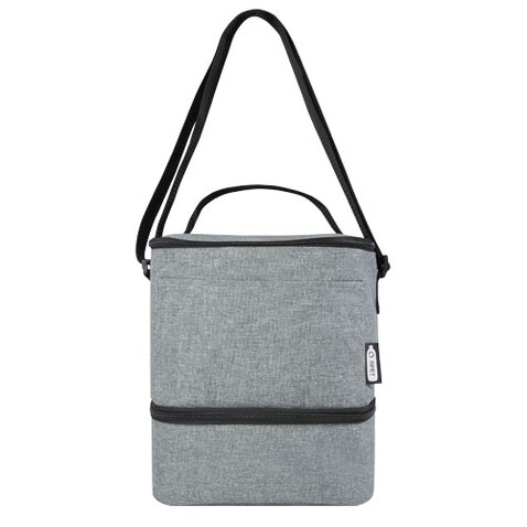 Tundra GRS rPET Lunch Kühltasche für 9 Dosen 9L, heather grau bedrucken, Art.-Nr. 12061580