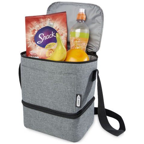 Tundra GRS rPET Lunch Kühltasche für 9 Dosen 9L, heather grau bedrucken, Art.-Nr. 12061580
