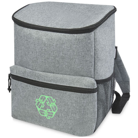 Tundra GRS rPET Kühlrucksack 12L, heather grau bedrucken, Art.-Nr. 12061680