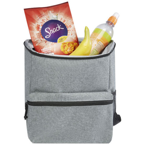 Tundra GRS rPET Kühlrucksack 12L, heather grau bedrucken, Art.-Nr. 12061680