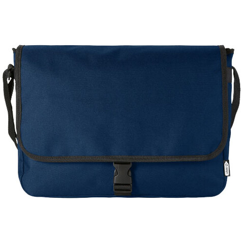 Retrend RPET Schultertasche 6L, navy bedrucken, Art.-Nr. 12062255