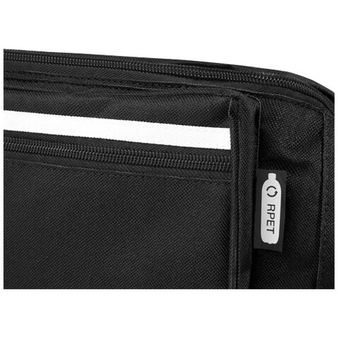 Journey GRS RPET Gürteltasche, schwarz bedrucken, Art.-Nr. 12062990