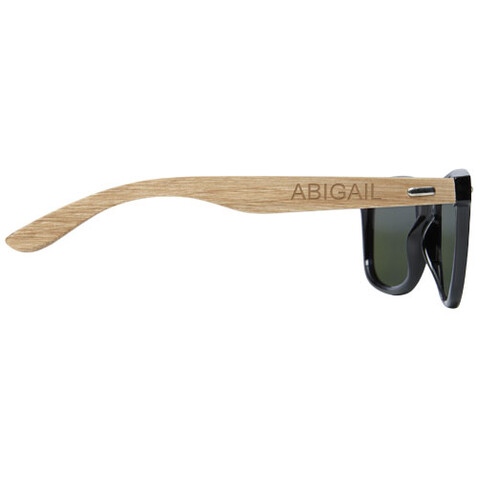 Hiru verspiegelte polarisierte Sonnenbrille aus rPET/Holz in Geschenkbox, holz bedrucken, Art.-Nr. 12700271
