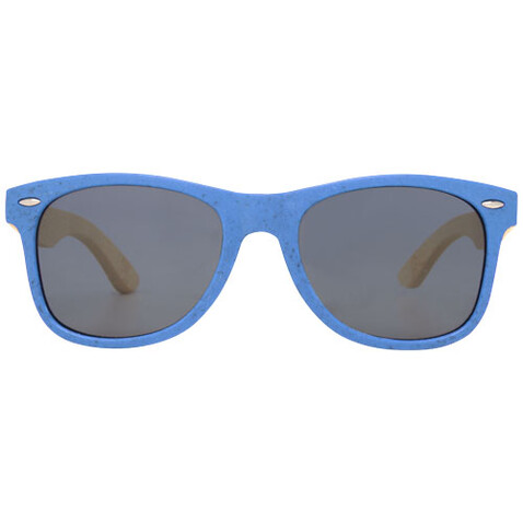 Sun Ray Bambus Sonnenbrille, processblau bedrucken, Art.-Nr. 12700552