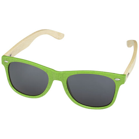 Sun Ray Bambus Sonnenbrille, Lindgrün bedrucken, Art.-Nr. 12700563