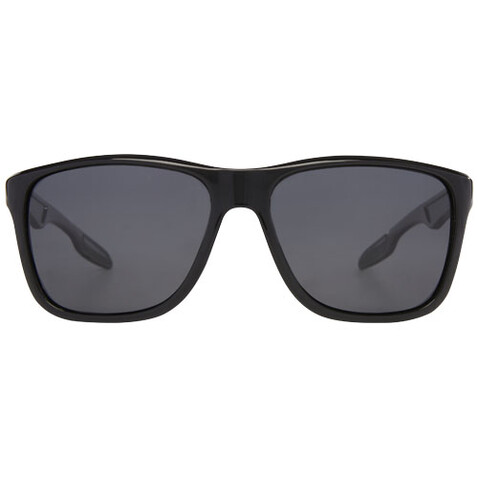 Eiger polarisierte Sonnenbrille mit Etui aus recyceltem Kunststoff, schwarz bedrucken, Art.-Nr. 12702790