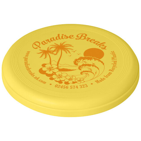 Crest recycelter Frisbee, gelb bedrucken, Art.-Nr. 21024011