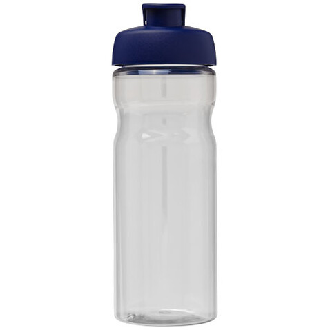 H2O Active® Base Tritan™ 650 ml Sportflasche mit Klappdeckel, transparent klar, blau bedrucken, Art.-Nr. 21043611