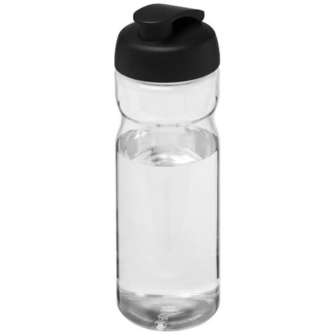 H2O Active® Base Tritan™ 650 ml Sportflasche mit Klappdeckel, transparent klar, schwarz bedrucken, Art.-Nr. 21043613 H2O Active® Base Tritan™ 650 ml Sportflasche mit Klappdeckel, transparent klar, schwarz bedrucken, Art.-Nr. 21043613
