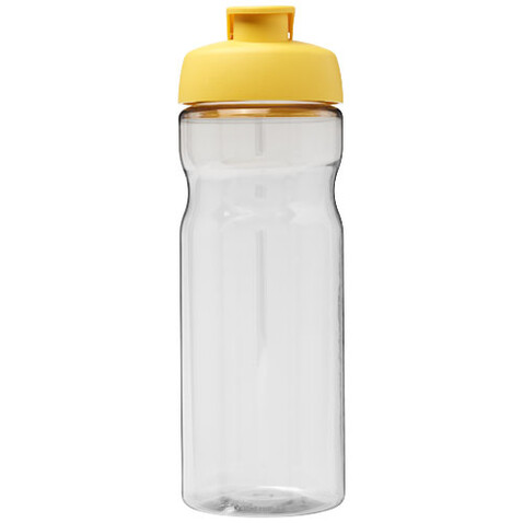 H2O Active® Base Tritan™ 650 ml Sportflasche mit Klappdeckel, transparent klar, gelb bedrucken, Art.-Nr. 21043614