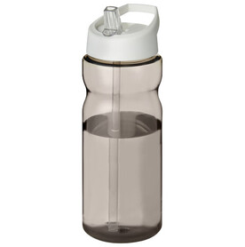 H2O Active® Base Tritan™ 650 ml Sportflasche mit Ausgussdeckel, kohle, weiss bedrucken, Art.-Nr. 21043700