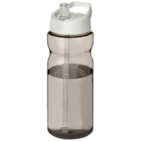 H2O Active® Base Tritan™ 650 ml Sportflasche mit Ausgussdeckel, kohle, weiss bedrucken, Art.-Nr. 21043700