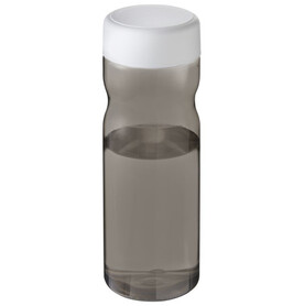 H2O Active® Base Tritan™ 650-ml-Sportflasche mit Drehdeckel, kohle, weiss bedrucken, Art.-Nr. 21043800