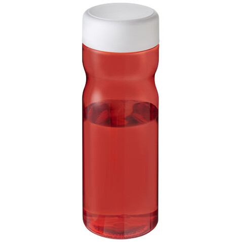 H2O Active® Base Tritan™ 650-ml-Sportflasche mit Drehdeckel, rot, weiss bedrucken, Art.-Nr. 21043802