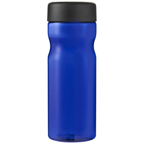 H2O Active® Base Tritan™ 650-ml-Sportflasche mit Drehdeckel, blau, schwarz bedrucken, Art.-Nr. 21043806