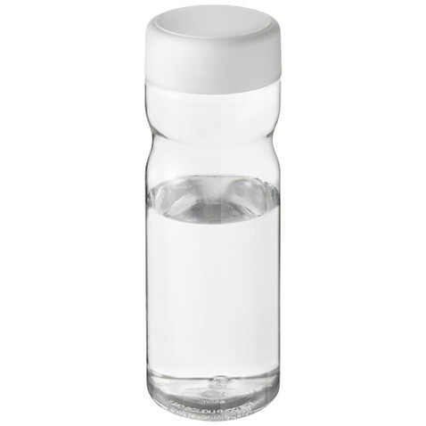 H2O Active® Base Tritan™ 650-ml-Sportflasche mit Drehdeckel, transparent klar, weiss bedrucken, Art.-Nr. 21043808 H2O Active® Base Tritan™ 650-ml-Sportflasche mit Drehdeckel, transparent klar, weiss bedrucken, Art.-Nr. 21043808