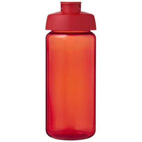 H2O Active® Octave Tritan™ 600-ml-Sportflasche mit Klappdeckel, rot, rot bedrucken, Art.-Nr. 21044506