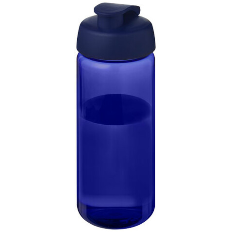 H2O Active® Octave Tritan™ 600-ml-Sportflasche mit Klappdeckel, blau, blau bedrucken, Art.-Nr. 21044508