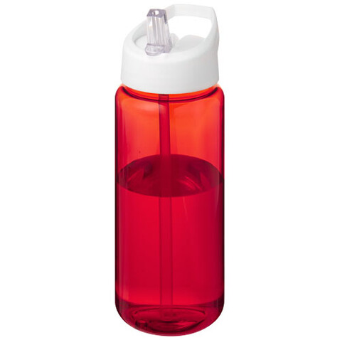 H2O Active® Octave Tritan™ 600 ml Sportflasche mit Ausgussdeckel, rot, weiss bedrucken, Art.-Nr. 21044602