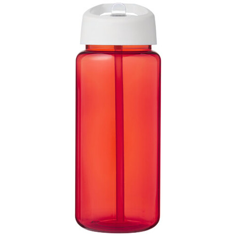 H2O Active® Octave Tritan™ 600 ml Sportflasche mit Ausgussdeckel, rot, weiss bedrucken, Art.-Nr. 21044602
