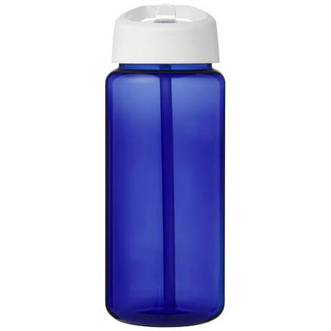 H2O Active® Octave Tritan™ 600 ml Sportflasche mit Ausgussdeckel, blau, weiss bedrucken, Art.-Nr. 21044604
