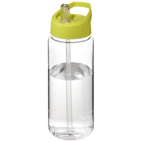 H2O Active® Octave Tritan™ 600 ml Sportflasche mit Ausgussdeckel, transparent klar, limone bedrucken, Art.-Nr. 21044612