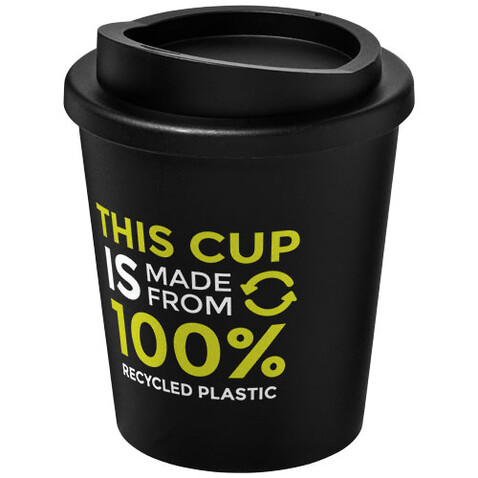 Americano® Espresso 250 ml recycelter Isolierbecher, schwarz bedrucken, Art.-Nr. 21045290