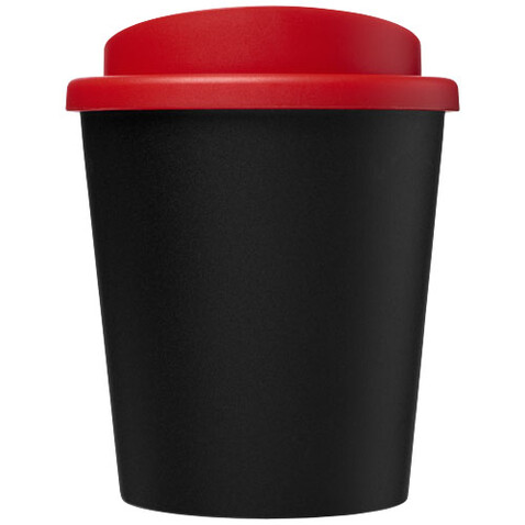 Americano® Espresso Eco 250 ml recycelter Isolierbecher, schwarz, rot bedrucken, Art.-Nr. 21045401