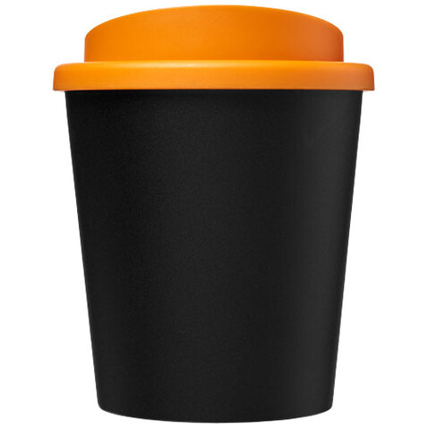 Americano® Espresso Eco 250 ml recycelter Isolierbecher, schwarz, orange bedrucken, Art.-Nr. 21045402