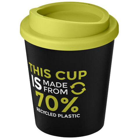 Americano® Espresso Eco 250 ml recycelter Isolierbecher, schwarz, limone bedrucken, Art.-Nr. 21045404