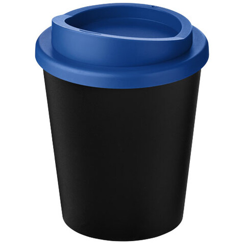 Americano® Espresso Eco 250 ml recycelter Isolierbecher, schwarz, mittelblau bedrucken, Art.-Nr. 21045406