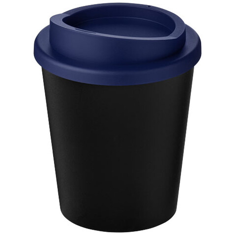 Americano® Espresso Eco 250 ml recycelter Isolierbecher, schwarz, blau bedrucken, Art.-Nr. 21045407