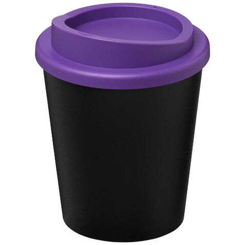 Americano® Espresso Eco 250 ml recycelter Isolierbecher, schwarz, lila bedrucken, Art.-Nr. 21045409